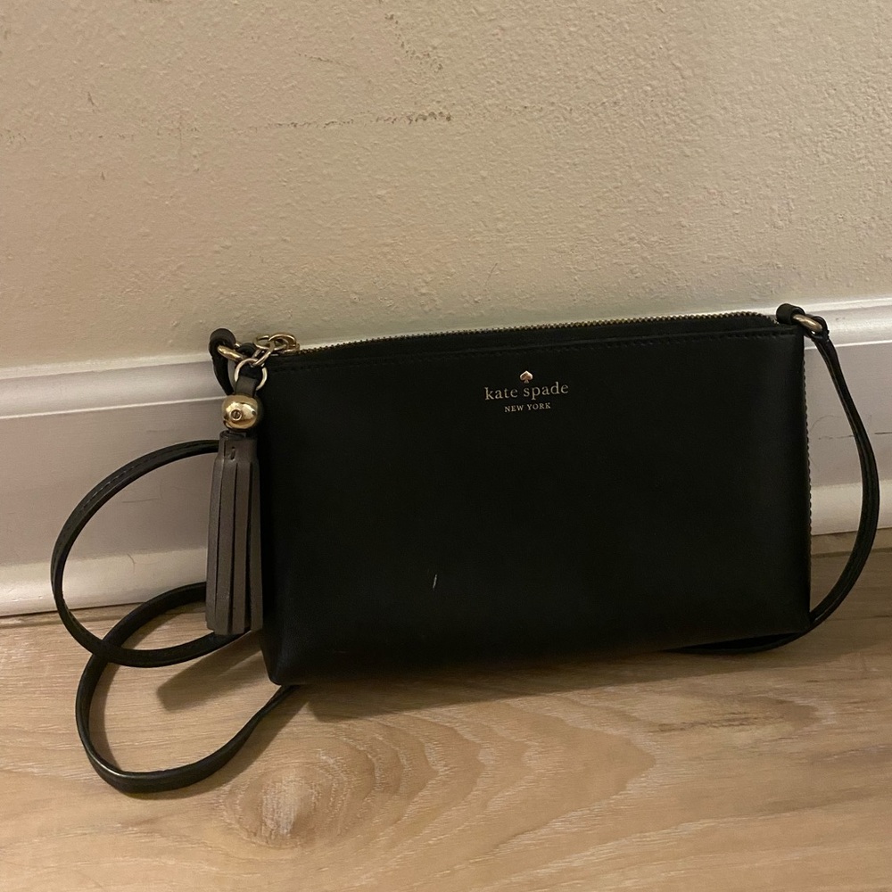 Kate Spade Black Crossbody with Tassel